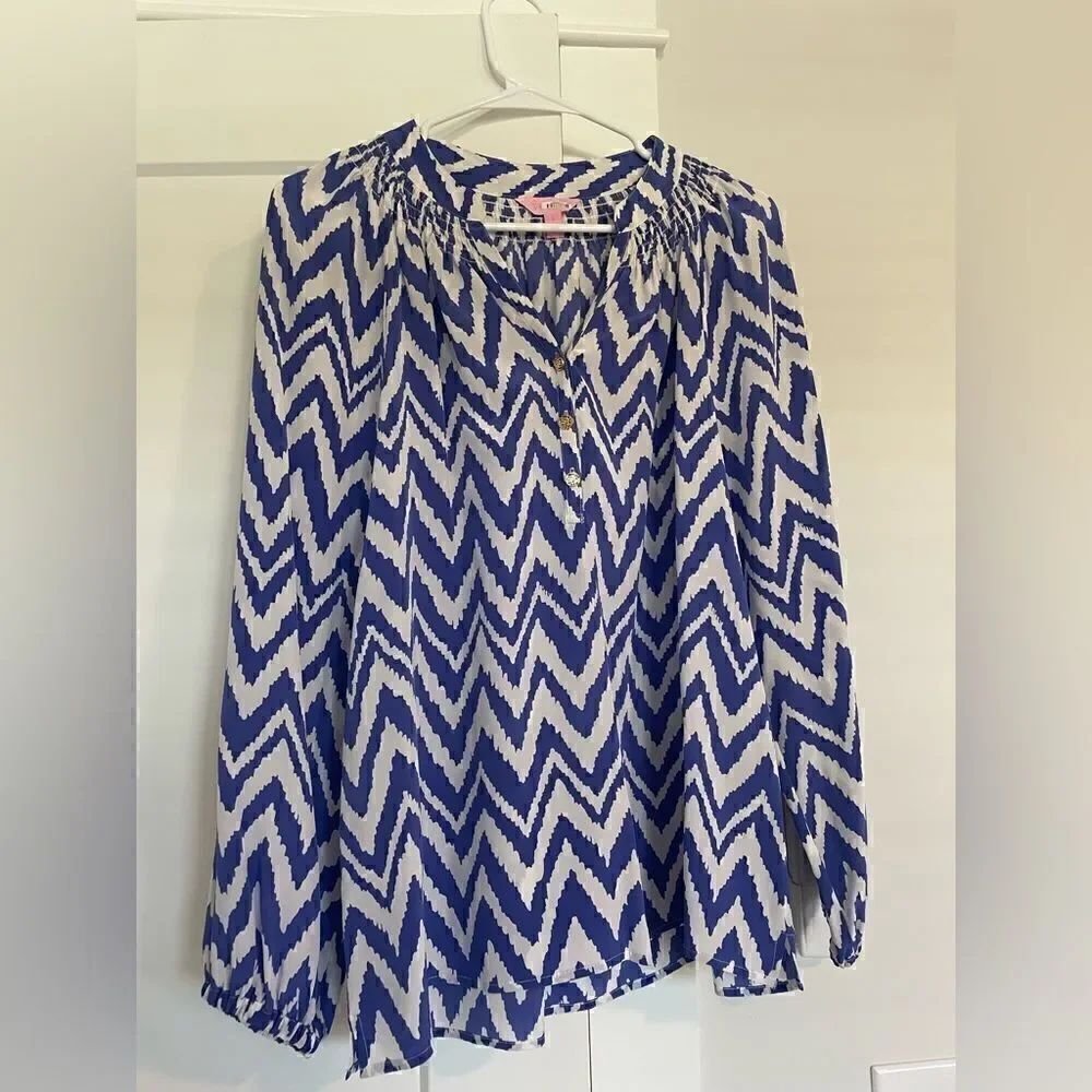 Lilly Pulitzer Elsa Top Ikat Print